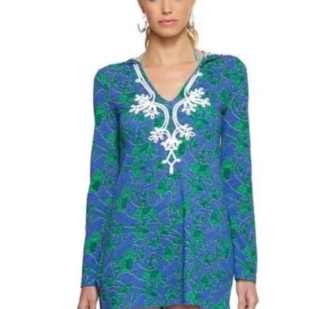 Lilly Pulitzer XL Noelle Tunic Iris Blue Loopy
